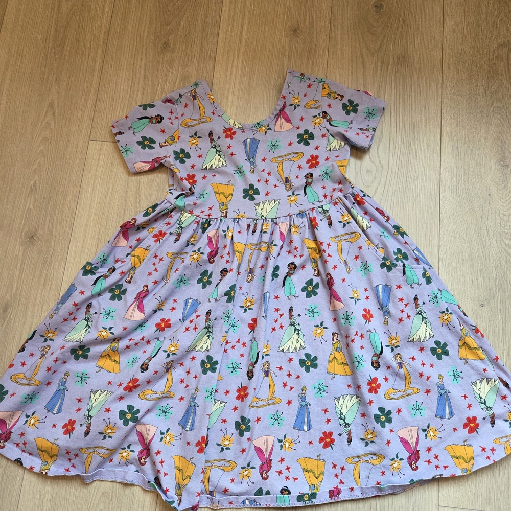 Hanna Andersson Kids Dress - Purple with Multicolor Print